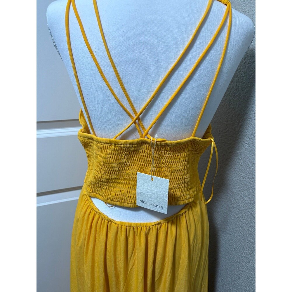 Skylar Rose Marigold tiered maxi dress NWT M - Picture 6 of 8